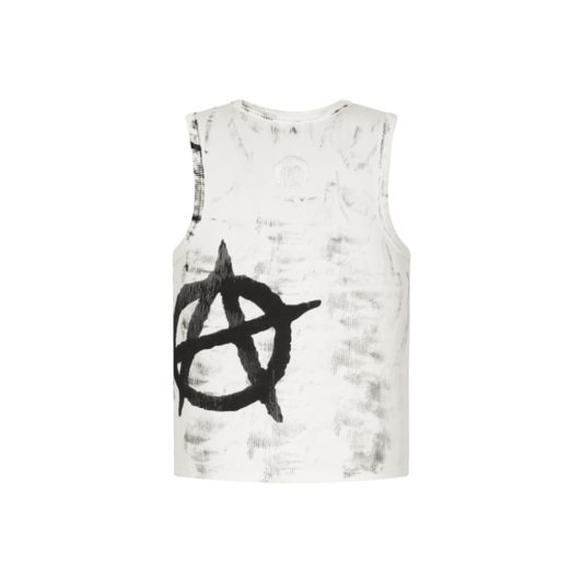 TRAPPER CLUB - "Broken Verse" Cropped Tank Top - Male