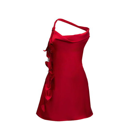 Awake Silk Dress - Red