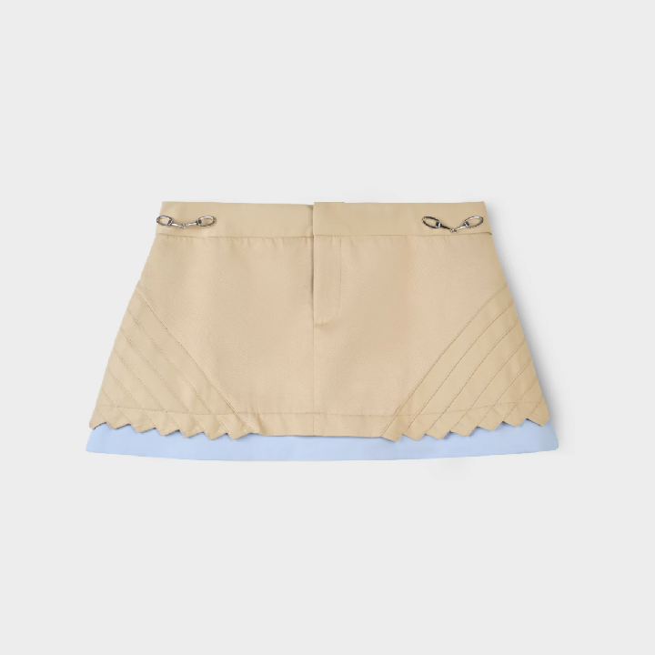 Pegasus Khaki Skirt In Sand Beige