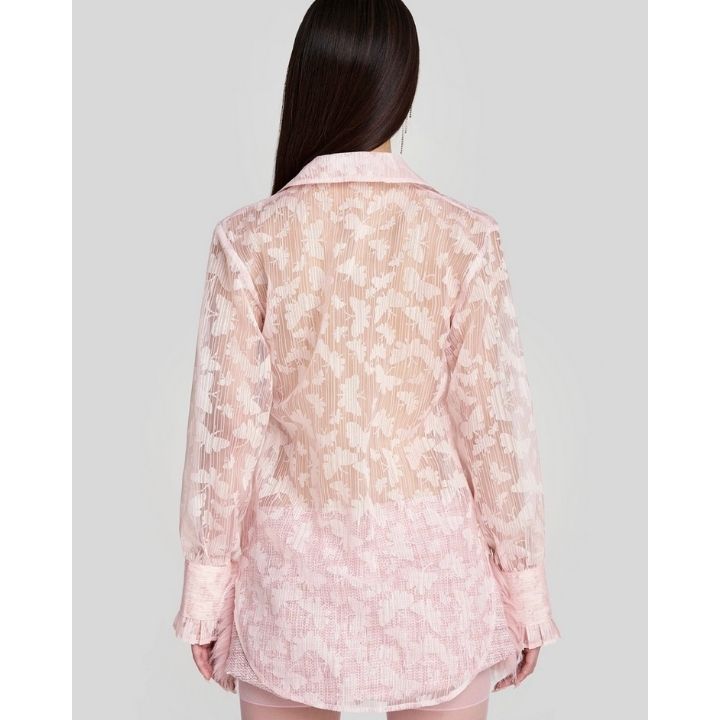 Mothra Organza Blouse In Pink