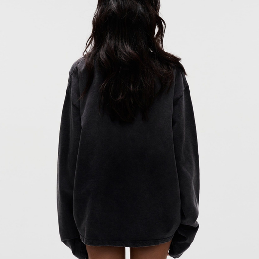 FNOS - “Fnos Crossing” Washed Long Sleeve – Black - Unisex