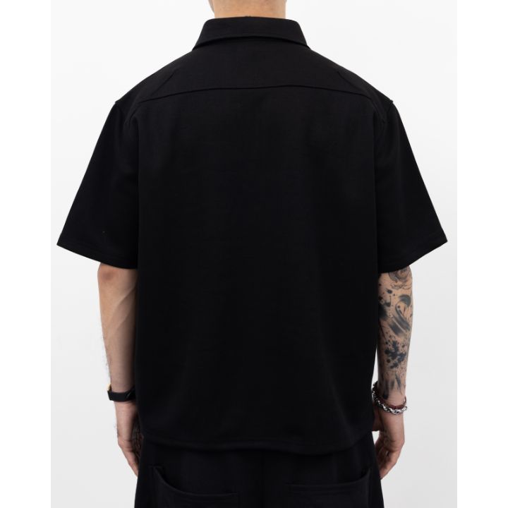 Logo Boxy Polo - Black