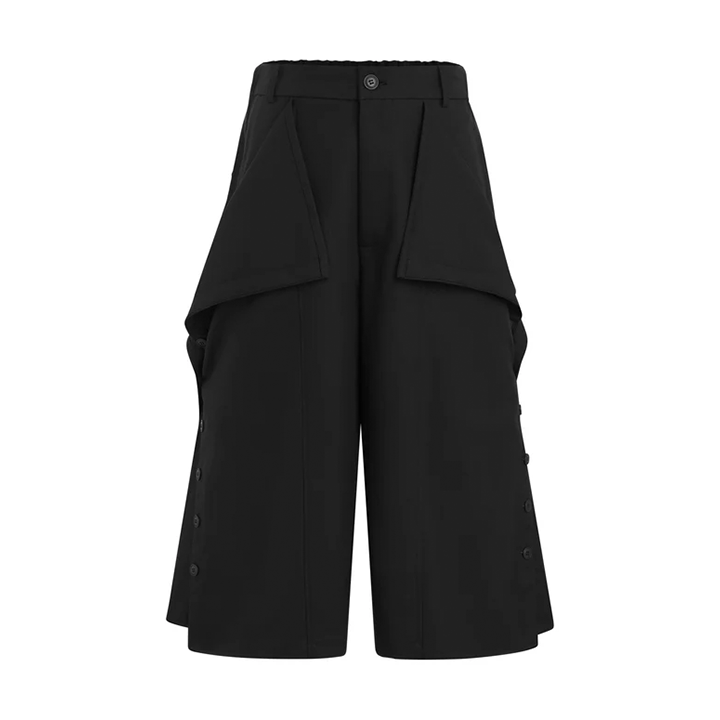 Folded Pants (Short) - Black
