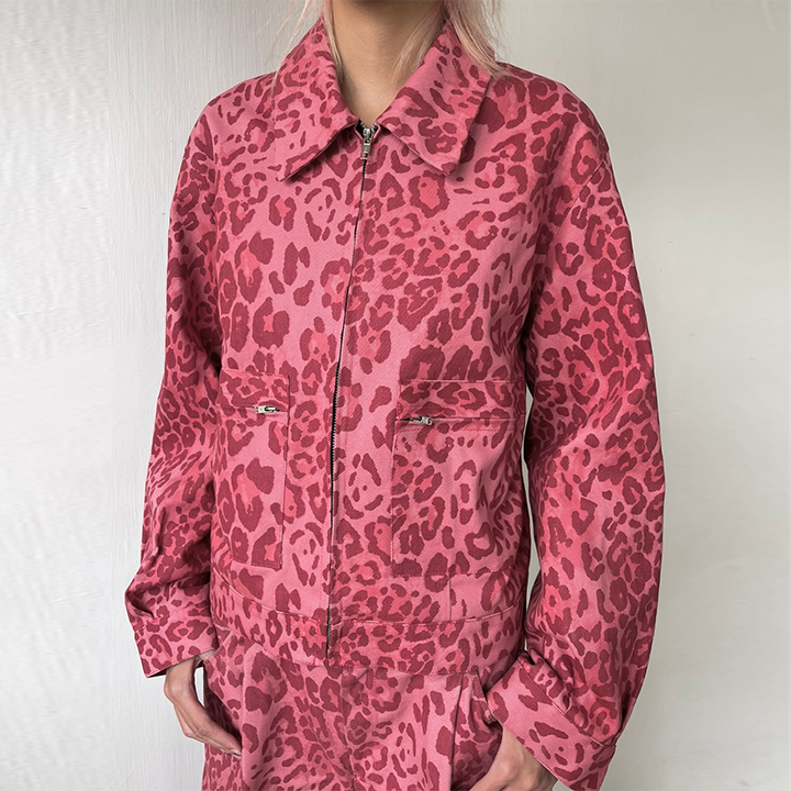Leopard Work Jacket (Pink)