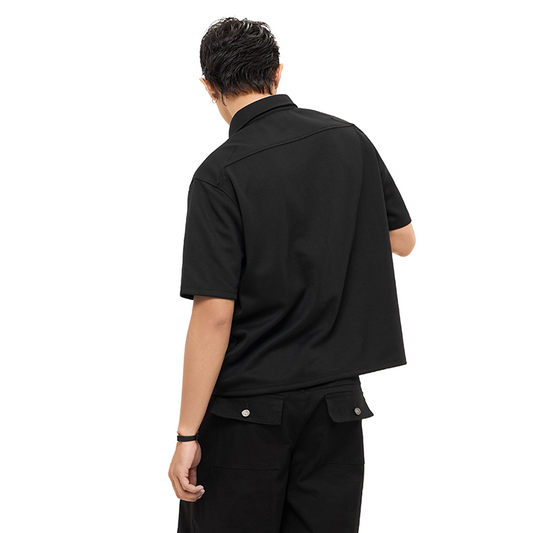 FVNXYTHINGS - Logo Boxy Polo - Black - Unisex