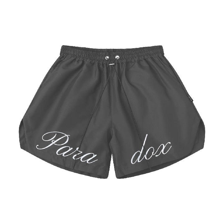 Paradox® Script Type Nylon Shorts (Dark Gray)