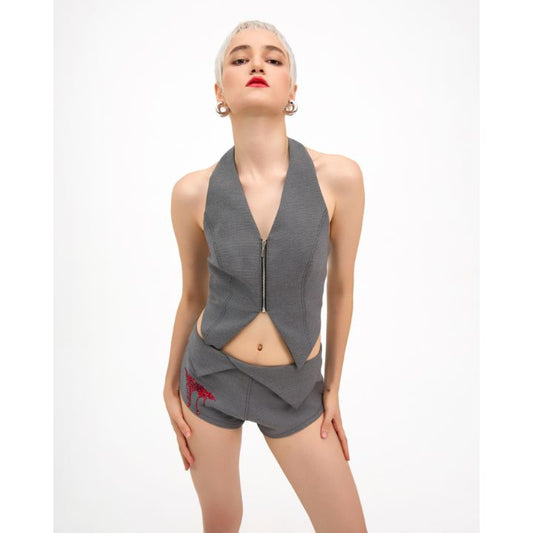 QEM - Crosswise Top - มีสไตล์ เสื้อ - ใส่ออกงาน - ผู้หญิง