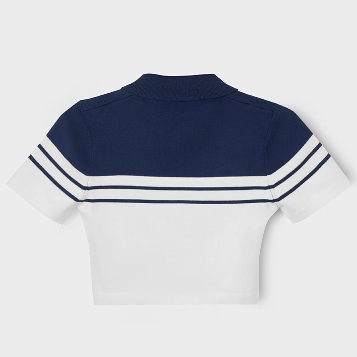 DEARJOSE- Sensei Knit Cropped Top In Navy Striped - Female