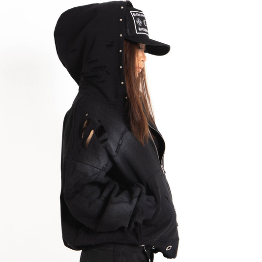TRAPPER CLUB - Shadow Chain Zip Hoodie - Unisex