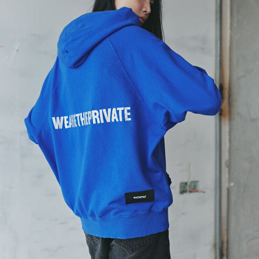 WEARETHEPRIVATE - Embroidered Hoodie - ใส่สบาย เสื้อสเวตเตอร์ / เสื้อเบลเซอร์ - ใส่ได้ทุกวัน - ใส่ได้ทั้งชายหญิง