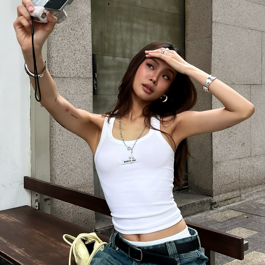 WEARETHEPRIVATE - White Les Classique Tank Top - ใส่สบาย เสื้อ - ใส่หน้าร้อน - ผู้หญิง