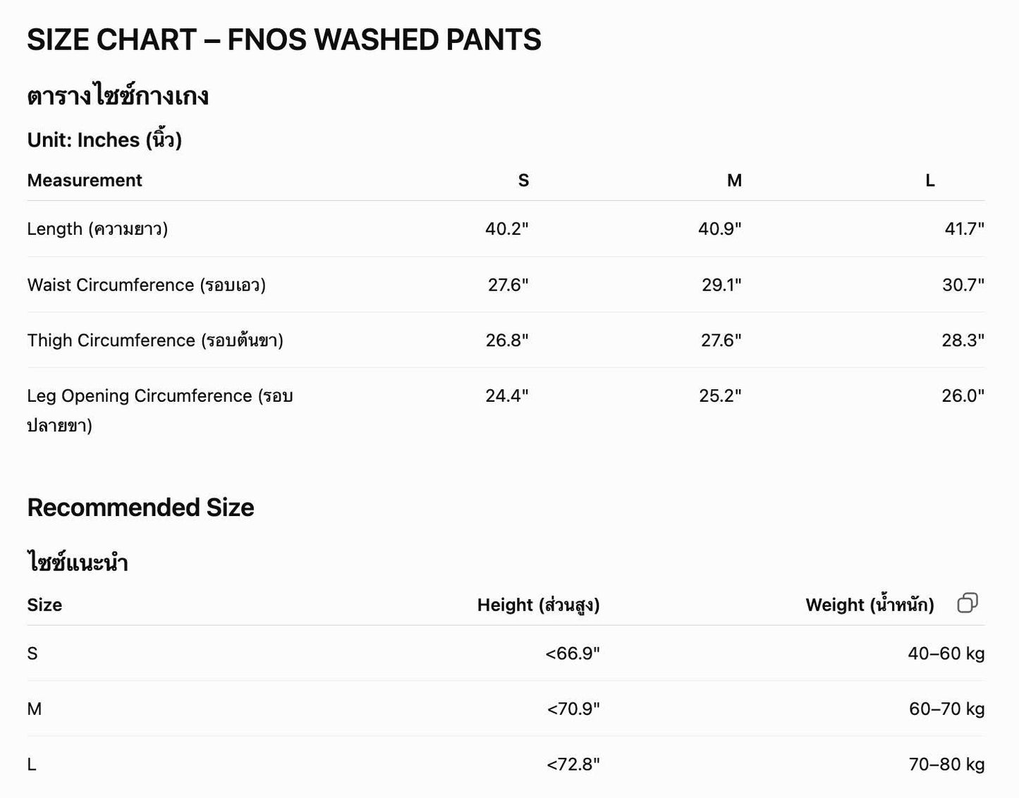 FNOS - Washed Pants - Unisex