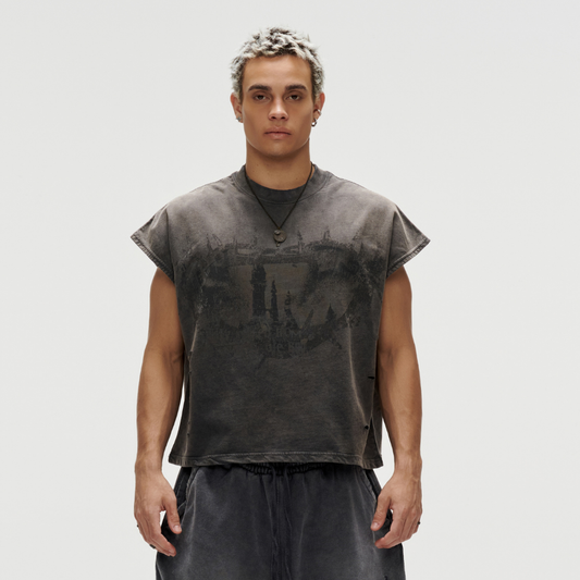 FNOS - Washed Bat Cut Shirt - Comfortable T-shirts - Daily Wear - Male