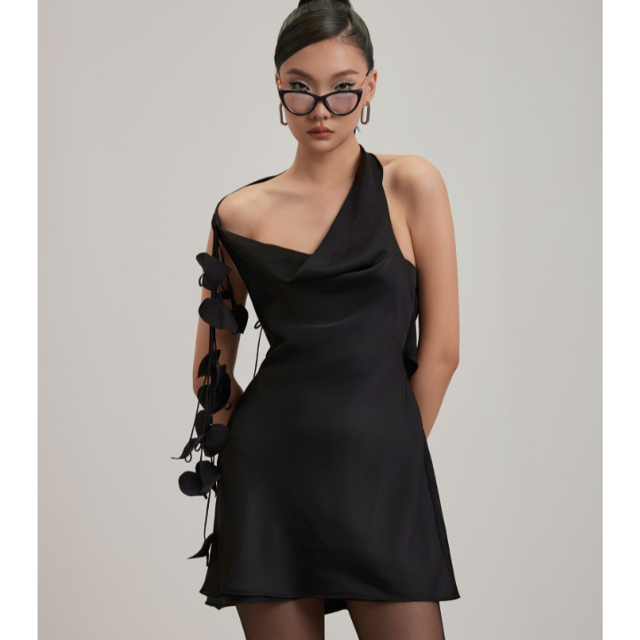 Awake Silk Dress - Black