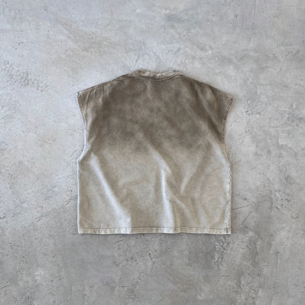 FNOS - Crossing Washed Bat Cut Shirt - Comfortable T-shirts - Daily Wear - Male