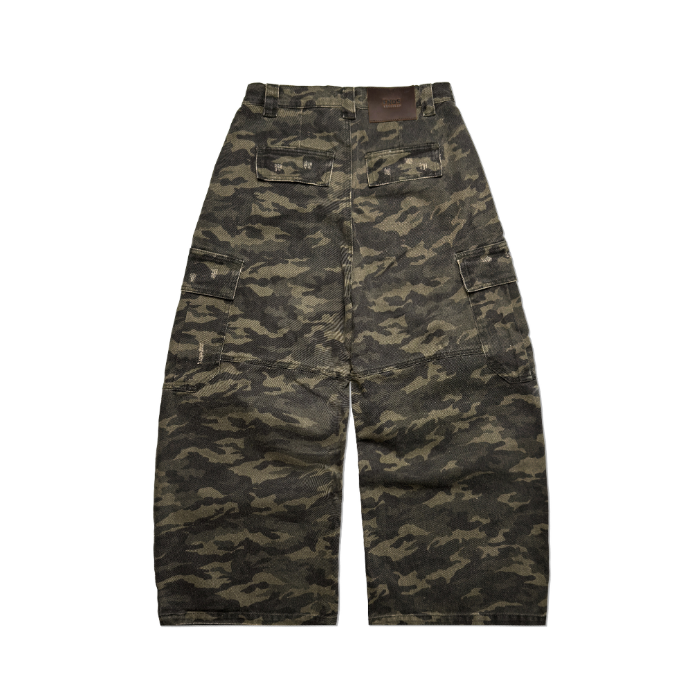 FNOS - Washed Camo Cargo Pants - Comfortable Pants - Daily Wear - Unisex