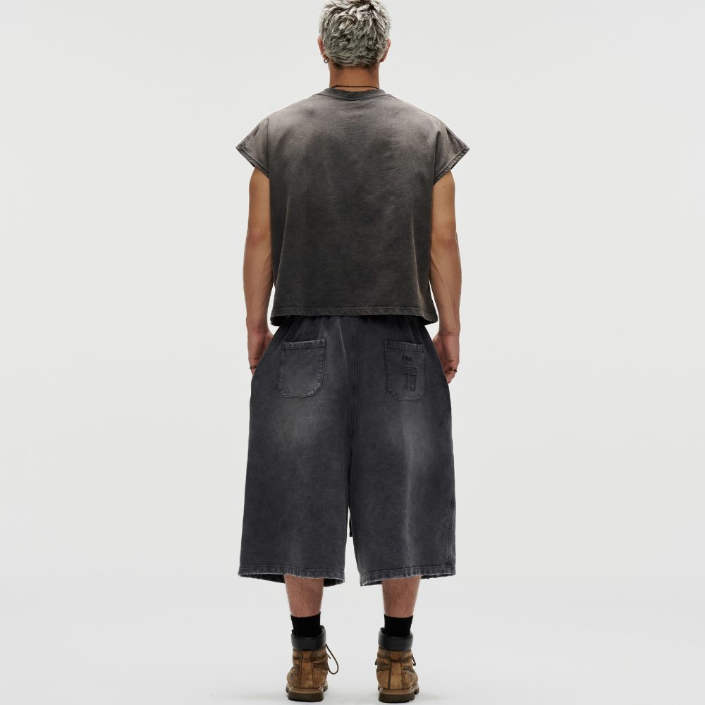 FNOS - Washed Bat Cut Shirt - Comfortable T-shirts - Daily Wear - Male