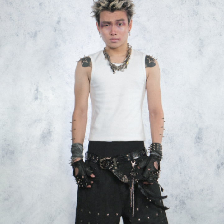 TRAPPER CLUB - "Void Ritual" Cropped Tank Top - Unisex