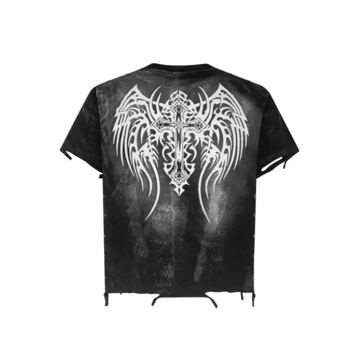 TRAPPER CLUB - Boxy "Serpent Cross" T-Shirt - Unisex