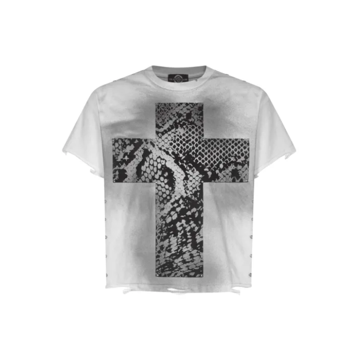 TRAPPER CLUB - Boxy "Serpent Cross" T-Shirt - Unisex