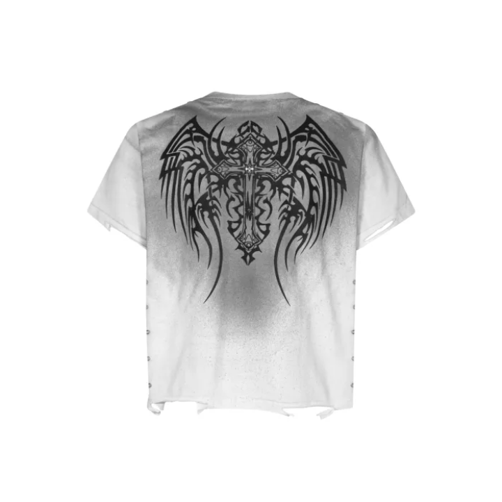 TRAPPER CLUB - Boxy "Serpent Cross" T-Shirt - Unisex