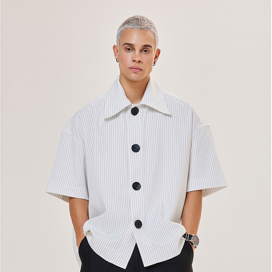 CAOSTU - Black-Button Shirt - Male