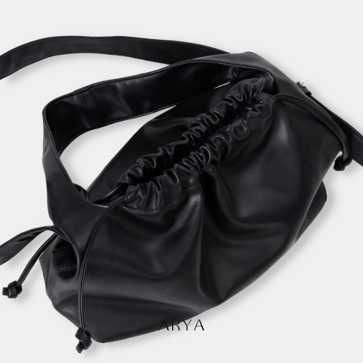 ARYA - Black Drawstring Crossbody