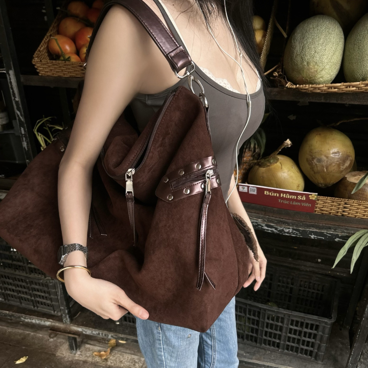 ARYA - Brown Slouchy Bag