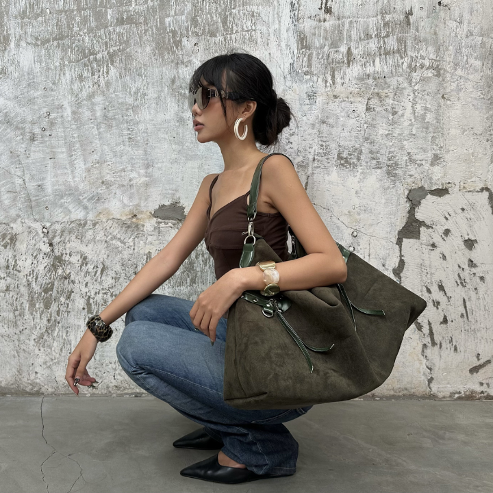 ARYA - Green Slouchy Bag