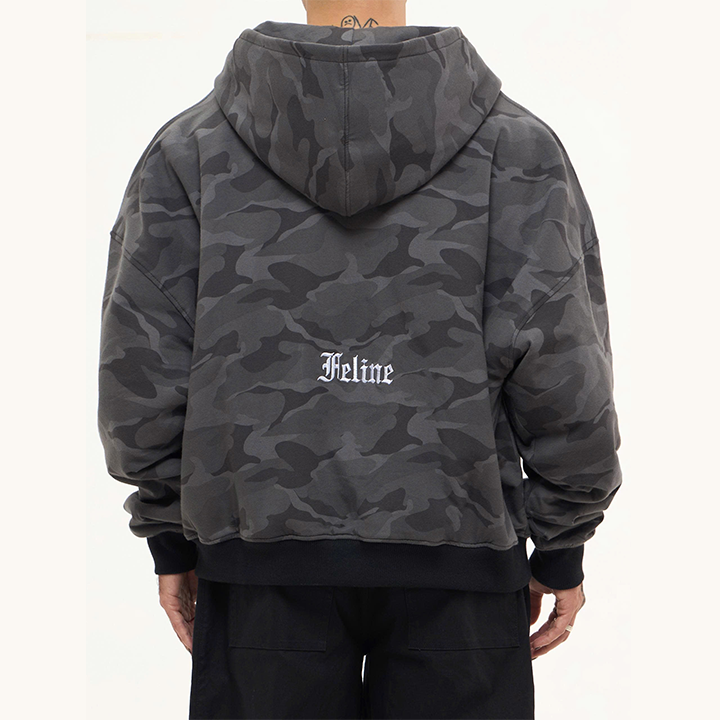 FVNXYTHINGS - เสื้อฮู้ดลายพราง - สำหรับผู้ชายและผู้หญิง