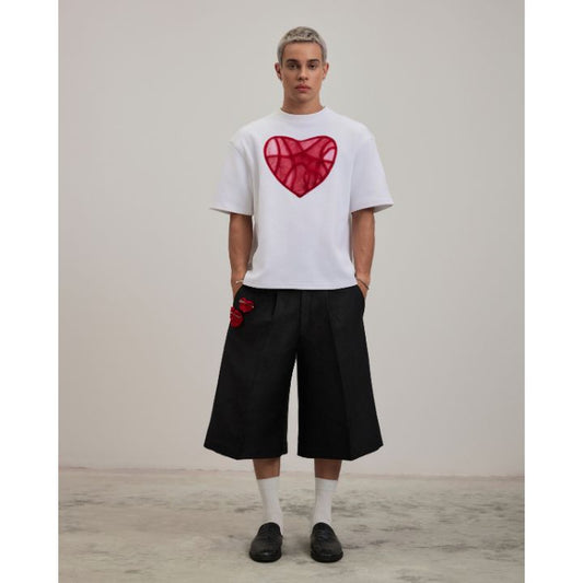 Curved Heart T-Shirt - White