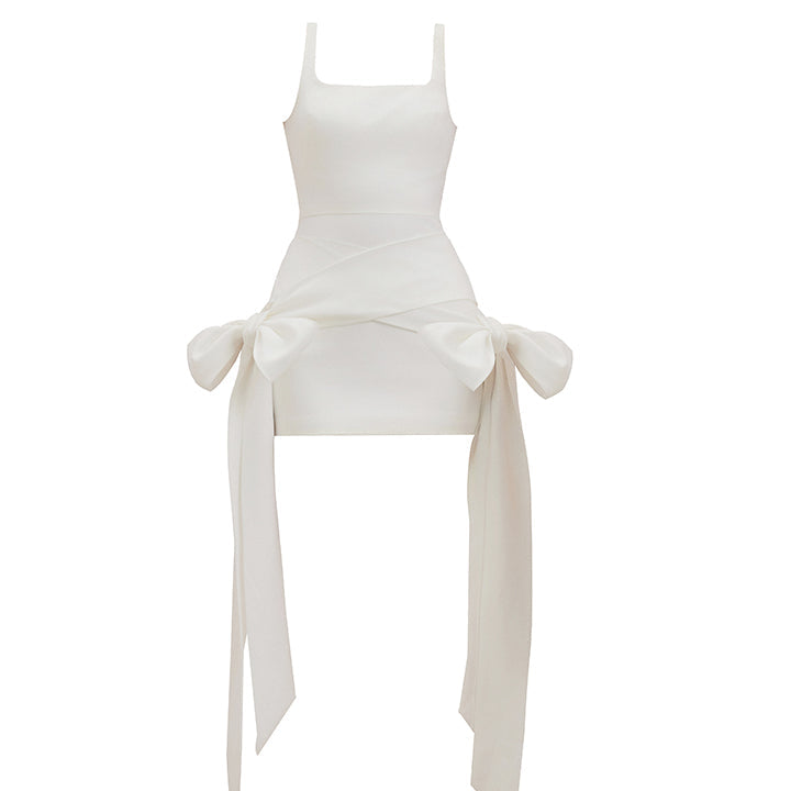 CAOSTU - White Tie Dress - Comfortable Dresses - Party Wear
