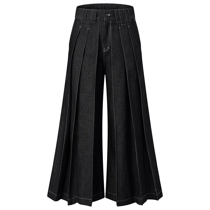 Wide Leg Pleat Jean