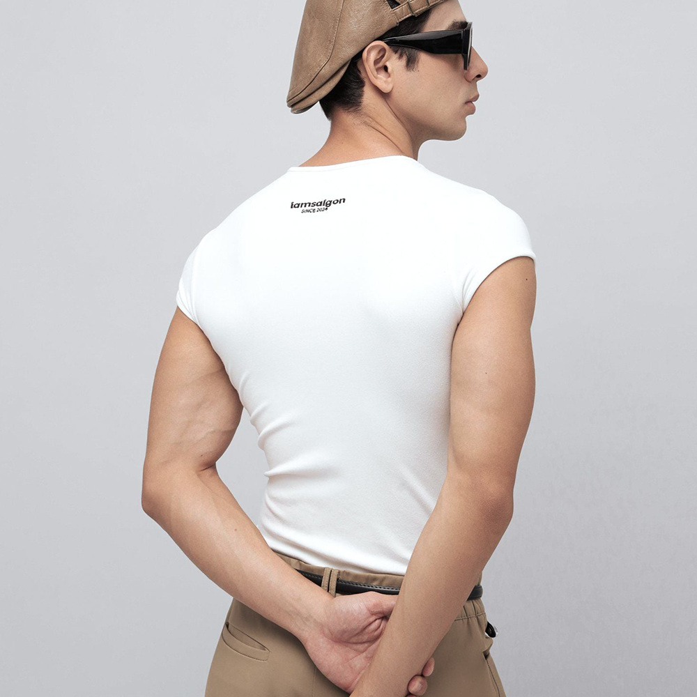 IAMSAIGON - Cap Sleeve Fitted T-Shirt FW25 - Slim Fit Tops - Daily Wear - Unisex