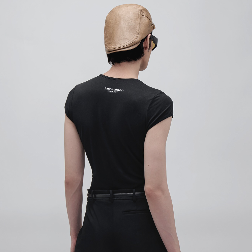 IAMSAIGON - Cap Sleeve Fitted T-Shirt FW25 - Slim Fit Tops - Daily Wear - Unisex