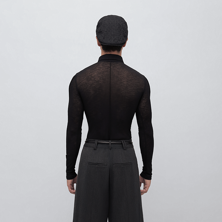 IAMSAIGON - Contour Long Sleeve Polo FW25 - Slim Fit T-shirts - Daily Wear - Unisex