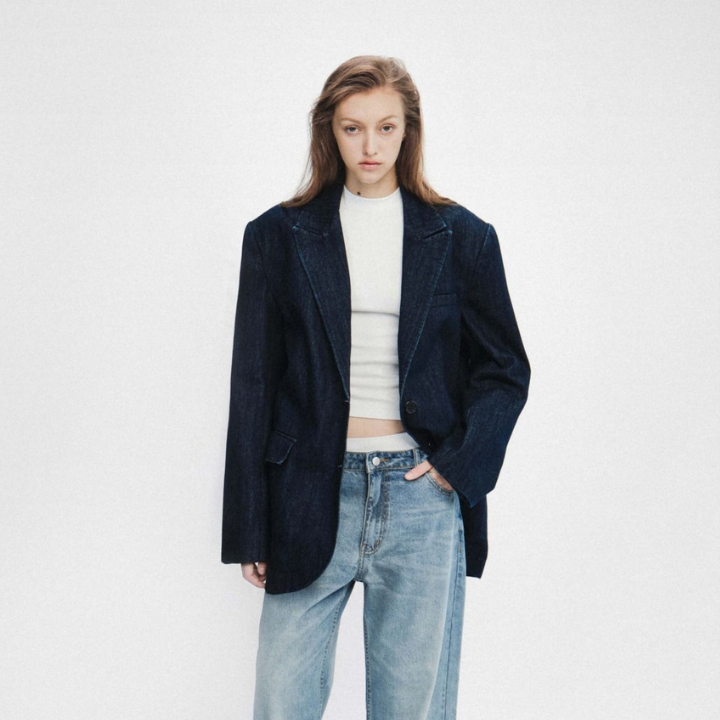 HIGHCHIC - เสื้อเบลเซอร์เดนิมรุ่น Ceci - สำหรับผู้หญิง