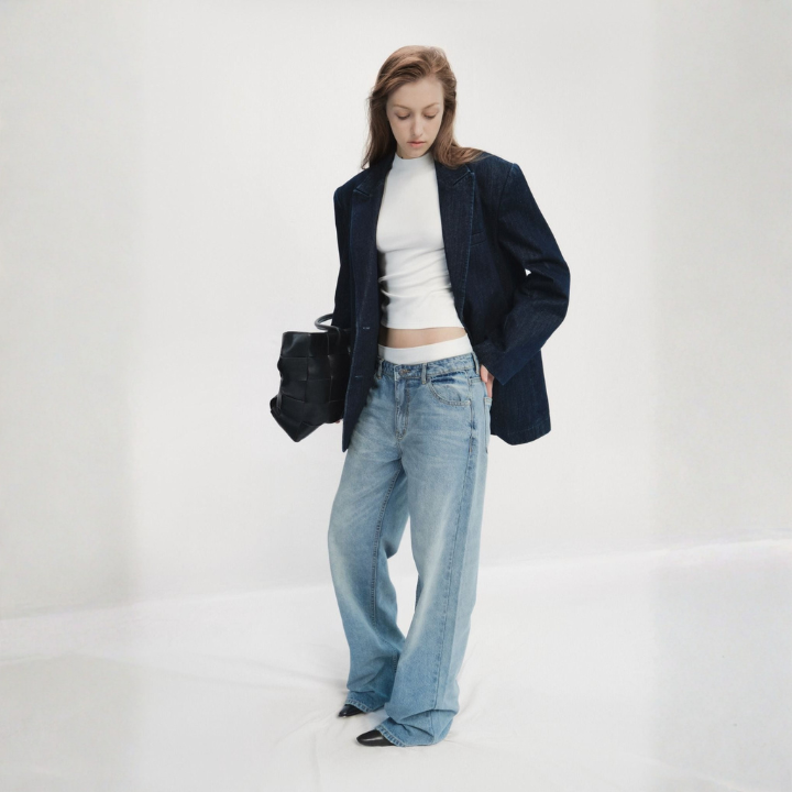 HIGHCHIC - เสื้อเบลเซอร์เดนิมรุ่น Ceci - สำหรับผู้หญิง