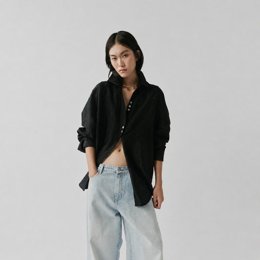 HIGHCHIC - Mesh Shirt - Daily Wear - Female
