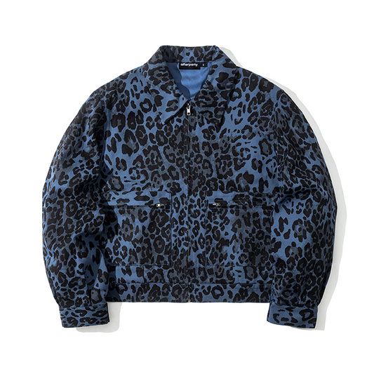 Leopard Work Jacket (Blue)