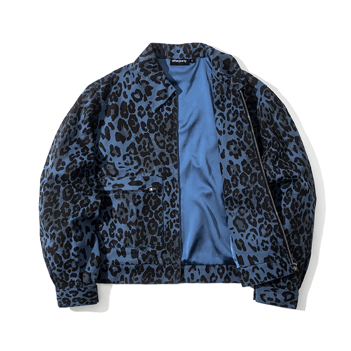 Leopard Work Jacket (Blue)
