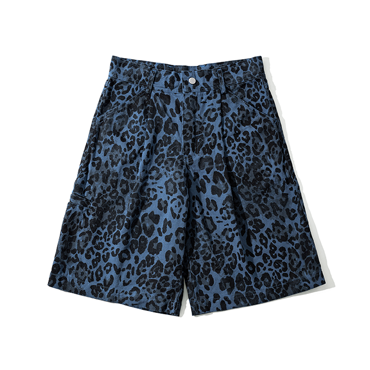 Leopard Shorts (Blue)