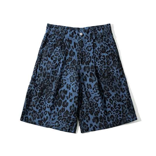 Leopard Shorts (Blue)