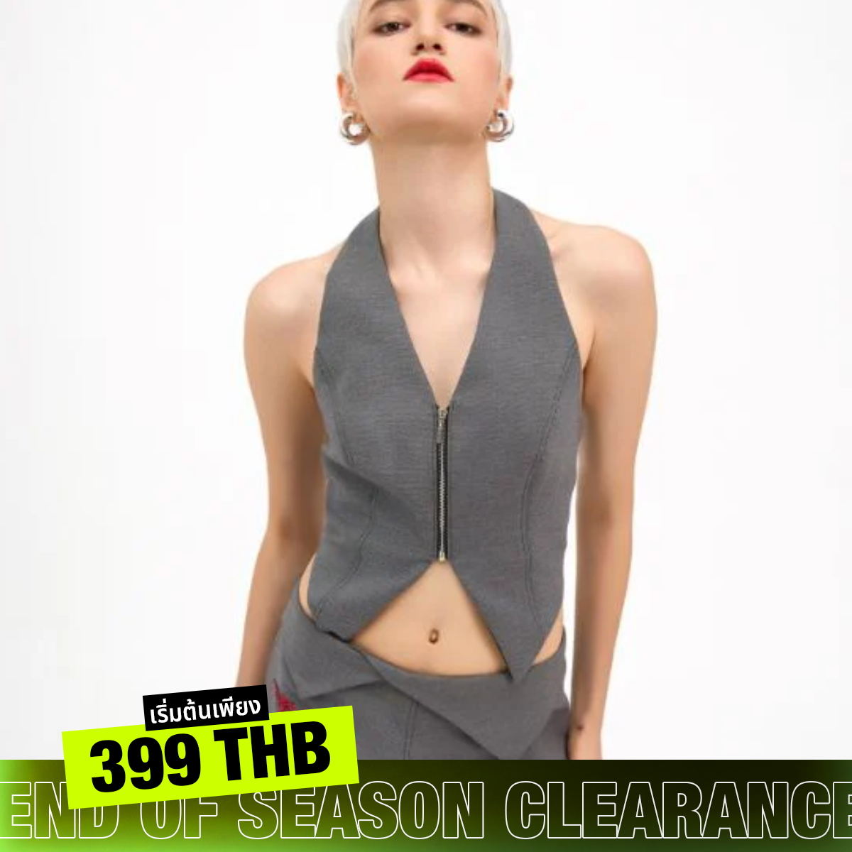 QEM - Crosswise Top - Stylish Tops - Party Wear - Female
