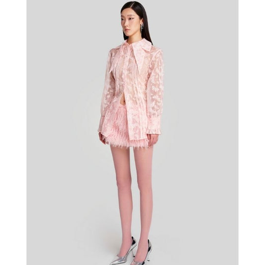 Mothra Organza Blouse In Pink