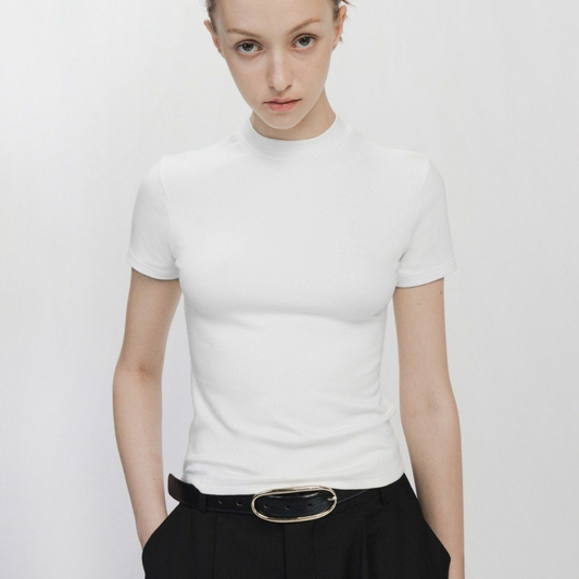 HIGHCHIC - Dary Tee - Comfortable Tops - Daily Wear - Female