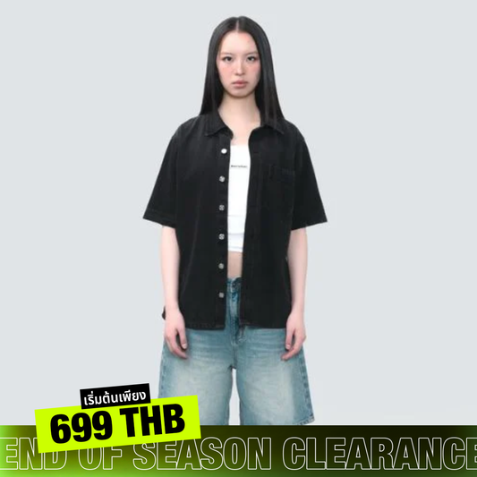 WEARETHEPRIVATE - Denim Shirt Private - ใส่สบาย เสื้อ - ใส่หน้าร้อน - ใส่ได้ทั้งชายหญิง