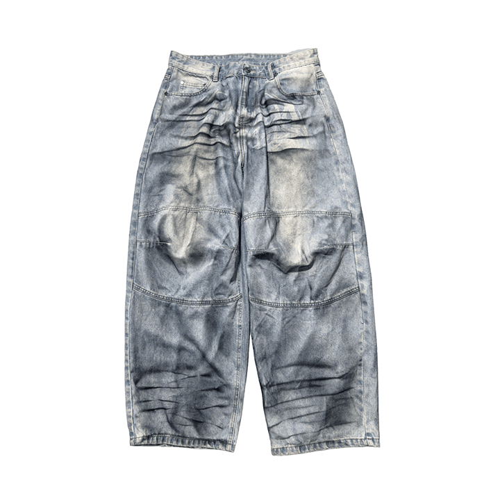 Dirty Light Blue Baggy Jean