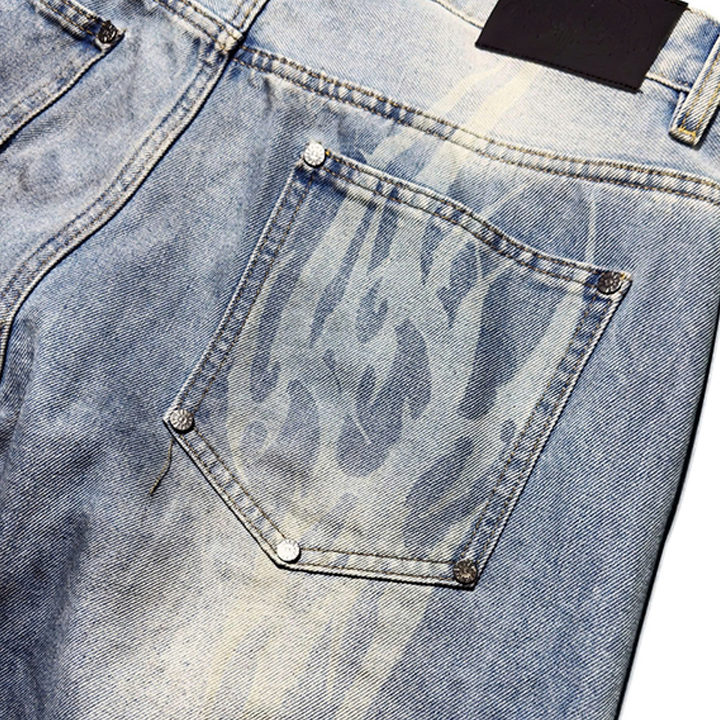 Dirty Light Blue Baggy Jean