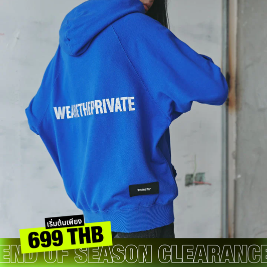 WEARETHEPRIVATE - Embroidered Hoodie - ใส่สบาย เสื้อสเวตเตอร์ / เสื้อเบลเซอร์ - ใส่ได้ทุกวัน - ใส่ได้ทั้งชายหญิง